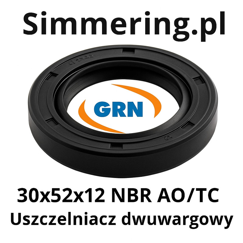 Simmering 30x52x12 NBR AO-TC Uszczelniacz dwuwargowy