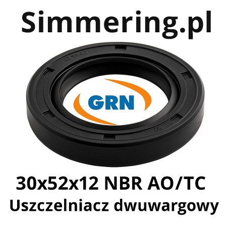 Simmering 30x52x12 NBR AO-TC Uszczelniacz dwuwargowy