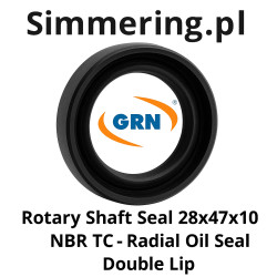 Simmering 28x47x10 NBR AO/TC – Uszczelniacz dwuwargowy wału obrotowego