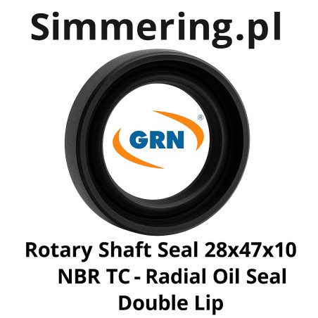 Simmering 28x47x10 NBR AO/TC – Uszczelniacz dwuwargowy wału obrotowego