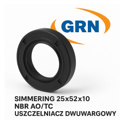 Simmering 25x52x10 NBR AO/ TC Uszczelniacz dwuwargowy
