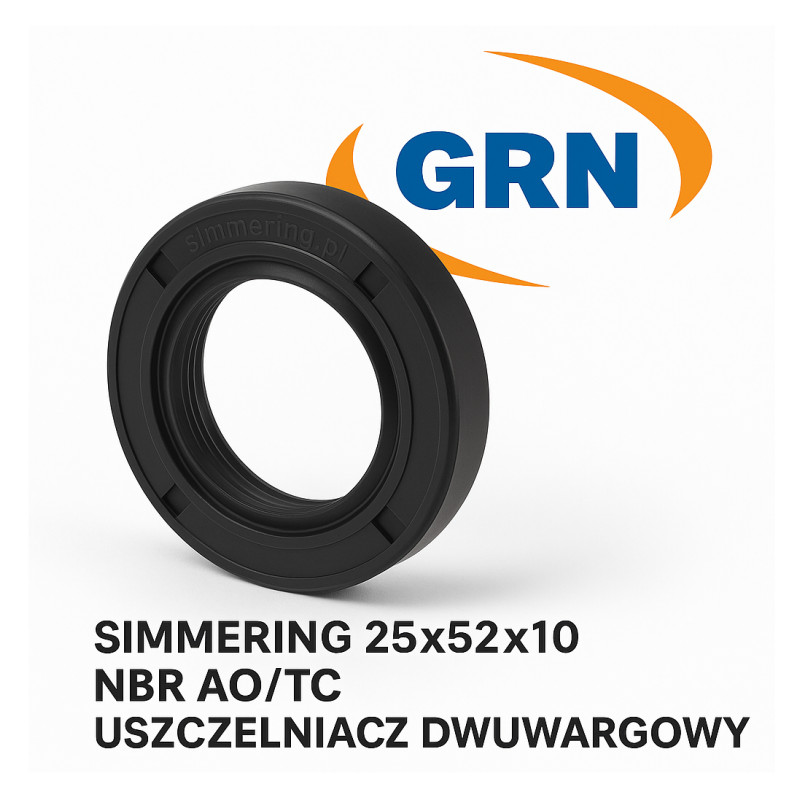 Simmering 25x52x10 NBR AO/ TC Uszczelniacz dwuwargowy