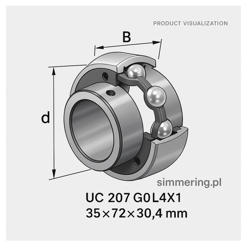 SNR UC 207 G0L4X1 Self‑Aligning Insert Bearing – 35×72×30.4 mm
