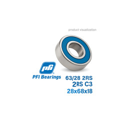 63/28 2RS C3 PFI 28x68x18 Deep Groove Ball Bearing