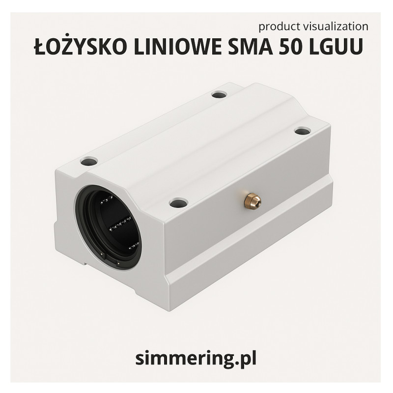 Łożysko liniowe SMA 50 LGUU – Obudowa przedłużana, średnica wewnętrzna 50 mm