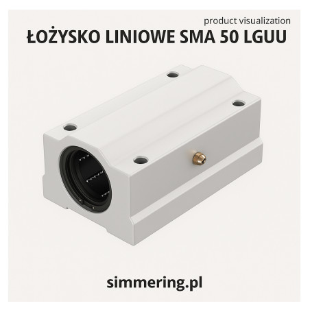 Łożysko liniowe SMA 50 LGUU – Obudowa przedłużana, średnica wewnętrzna 50 mm