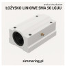 SMA 50 LGUU – linear bearing with extended housing, 50 mm inner diameter; product visualization © simmering.pl