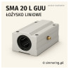 SMA 20 L GUU CT - szczelne łożysko liniowe w obudowie, ⌀ 20 mm