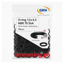 Oring 12×4,5 mm NBR 70 ShA