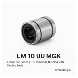 LM10UU MGK Łożysko Liniowe 10x19x29 Tuleja Ślizgowa z Podwójnym Uszczelnieniem
