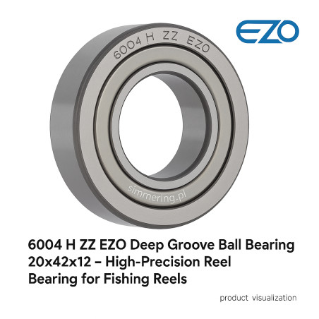 6004 H ZZ EZO Deep Groove Ball Bearing 20x42x12 – High-Precision Reel Bearing for Fishing Reels