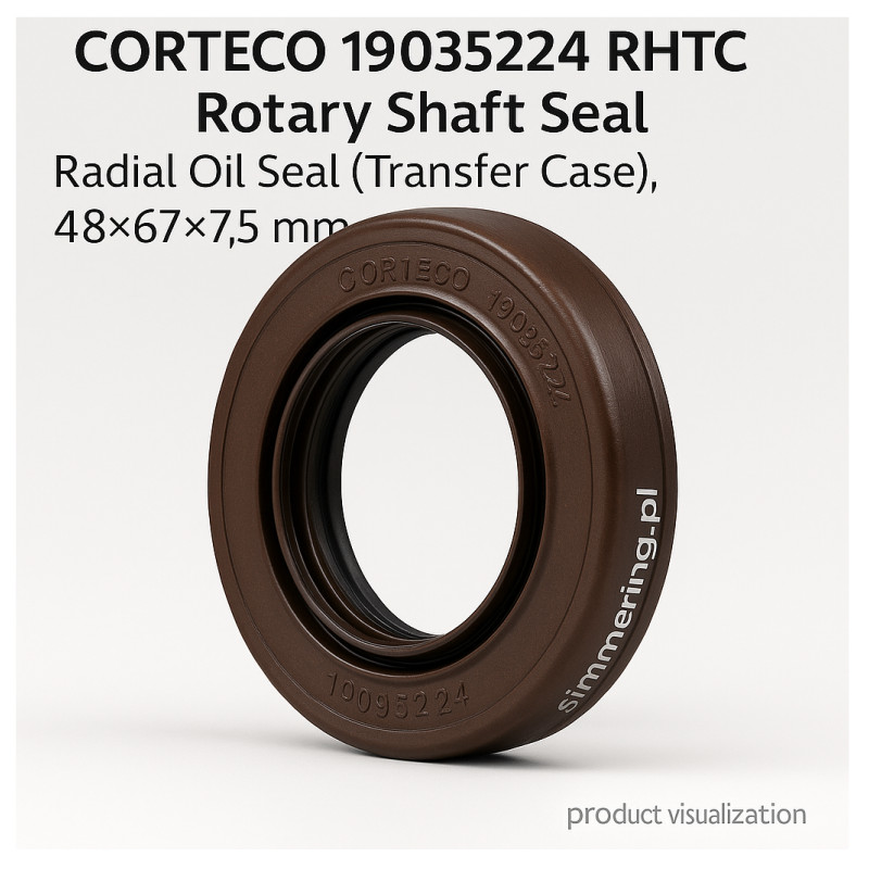 CORTECO RHTC 19035224 – simmerring / uszczelniacz skrzyni rozdziału 48×67×7,5 mm ACM (Honda 91202‑RDK‑003)
