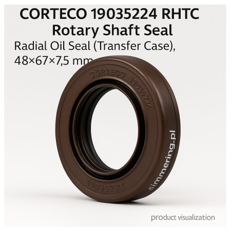 CORTECO 19035224 RHTC rotary shaft seal 48x67x7.5 mm for transfer case – radial oil seal ACM