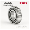 FAG 30305 Łożysko Stożkowe 25x62x18,25