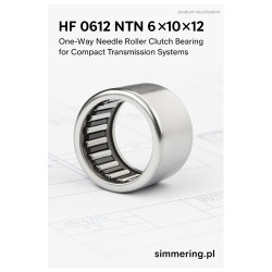 HF 0612 NTN One-Way Needle Roller Clutch Bearing 6×10×12 mm – compact drawn cup bearing for transmission systems