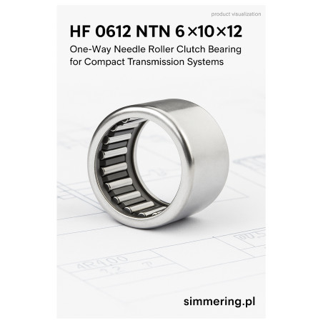 HF 0612 NTN One-Way Needle Roller Clutch Bearing 6×10×12 mm – compact drawn cup bearing for transmission systems