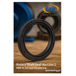 Rotary Shaft Seal 90x120x12 NBR TC – Double Lip Radial Oil Seal