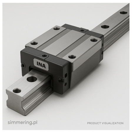 INA RWU55‑F‑L‑RROC‑120/930/120‑V3‑G2 – wózek i prowadnica rolkowa, szer. 55 mm, długość 1170 mm