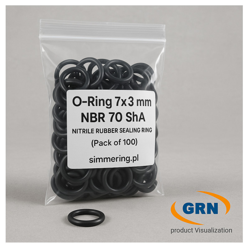 O‑ring NBR 7×3 mm 70 ShA – uszczelka gumowa olejoodporna