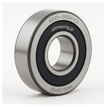 SKF 6205 2RSH/C3 łożysko kulkowe 25x52x15 mm