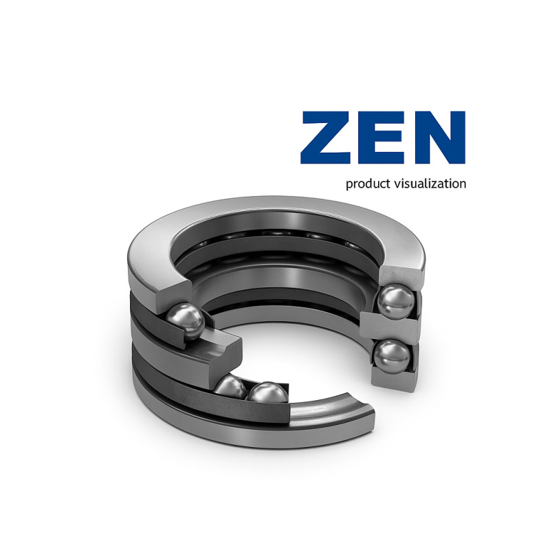 53206+U206 ZEN Thrust Ball Bearing – 30x55x20 mm with Aligning Seat