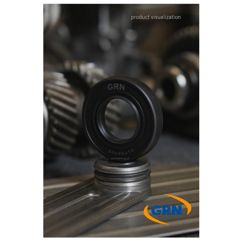 Rotary Shaft Seal 24x46x10 NBR AO/TC GRN® – Double Lip Oil Seal for Industrial and Automotive Applications