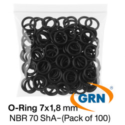 O-Ring 7x1,8 mm NBR 70 ShA – Uszczelka Gumowa Olejoodporna (100 szt.)