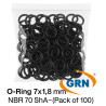 O-Ring 7x1,8 mm NBR 70 ShA – Uszczelka Gumowa Olejoodporna (100 szt.)