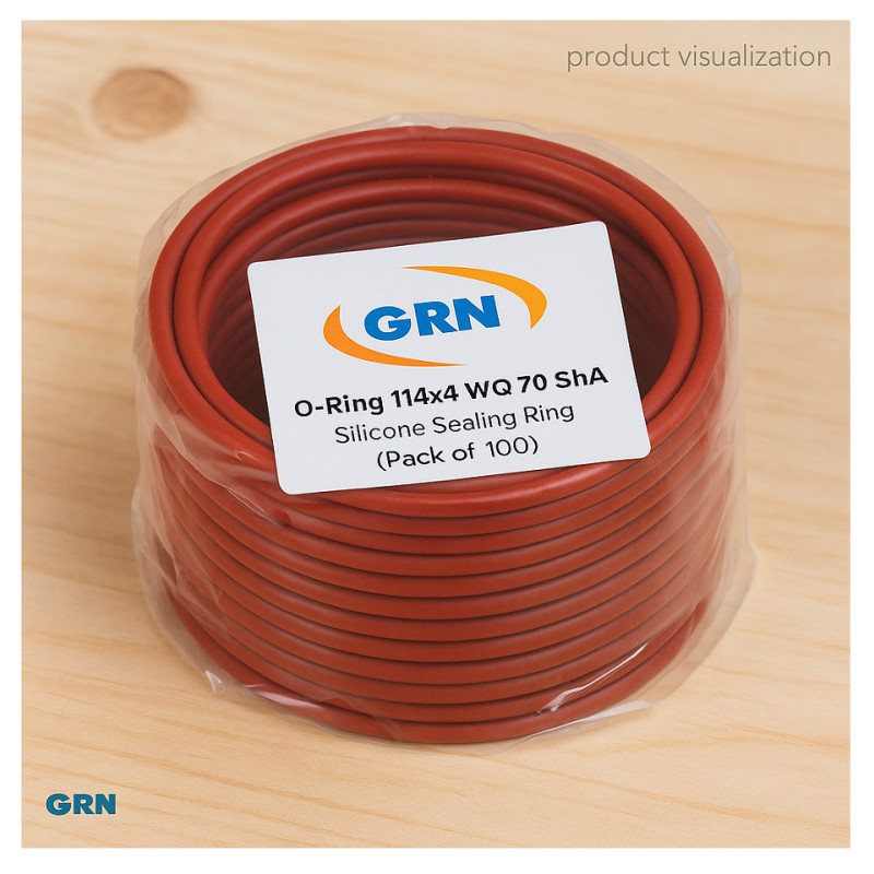 O-ring 114x4 MVQ 70 ShA - Silicone Sealing Ring (Pack of 100)