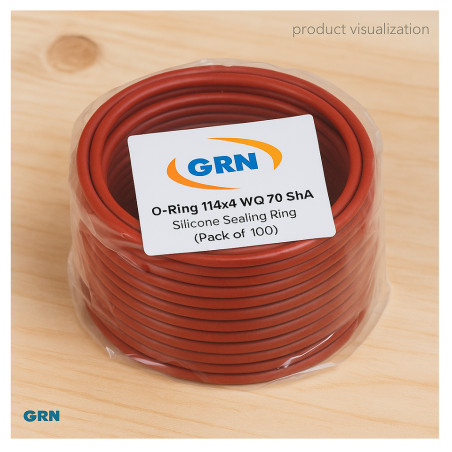 O-ring 114x4 MVQ 70 ShA - Silicone Sealing Ring (Pack of 100)