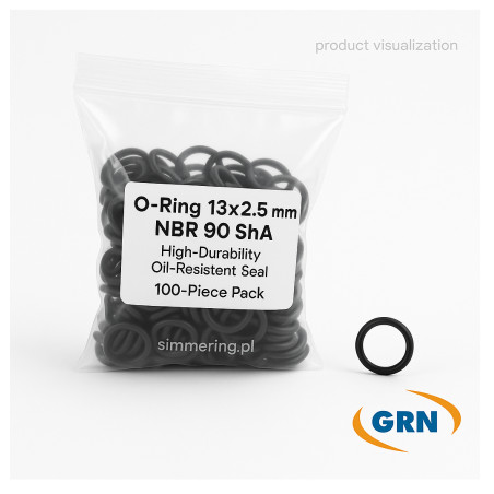 O-Ring 13x2.5 mm NBR 90 ShA | High-Durability Oil-Resistant Seal – 100-Piece Pack