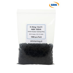 O-Ring 13x2.5 NBR 70ShA – Nitrile Rubber Sealing Ring (ID 13 mm, CS 2.5 mm) – 1000 pcs Pack