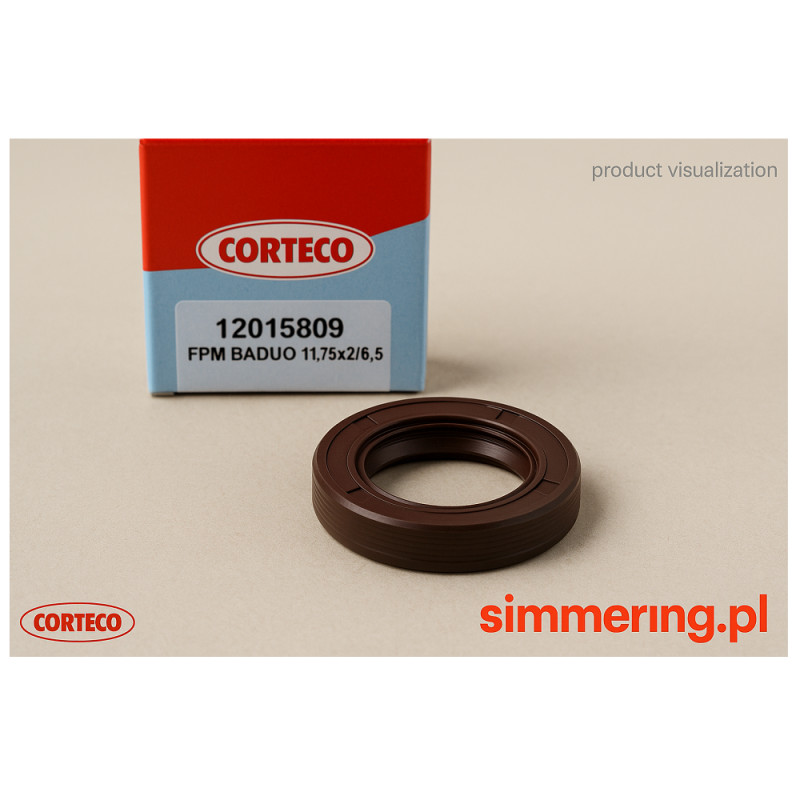Uszczelniacz (Simmerring) CORTECO 12015809 | FPM BADUO 11,75×22×6/8,5 mm