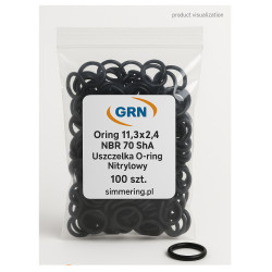 Oring 11,3x2,4 NBR 70 ShA – komplet 100 sztuk, olejoodporna uszczelka gumowa do hydrauliki i pneumatyki