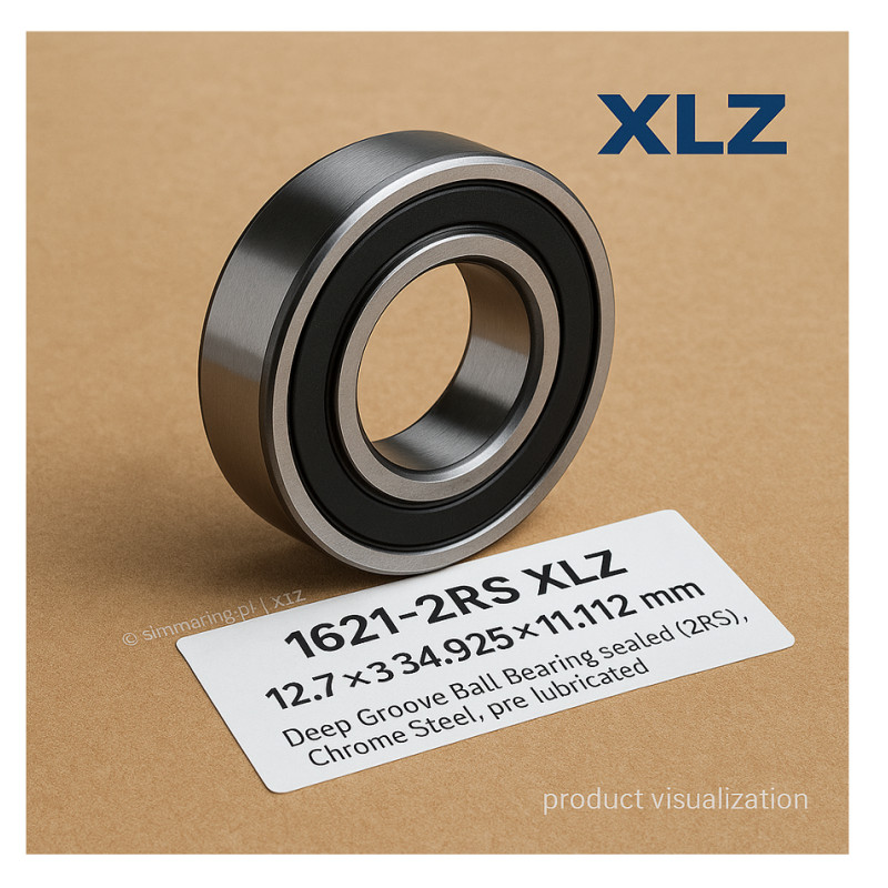 1621 2RS XLZ 12,7x34,925x11,112 Łożysko Kulkowe Zwykłe Uszczelnione