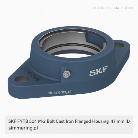 SKF FYTB 504 M – 2‑Bolt Cast Iron Flanged Housing, 47 mm ID