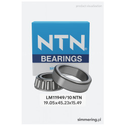 LM 11949/10 NTN 19,05x45,23x15,49 Łożysko Stożkowe