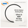 O-ring NBR 125×2,5 mm – O-ring kauczuk syntetyczny 70 ShA – opak. 1 szt.