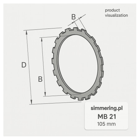 MB 21 Lock Washer 105 mm – Steel Bearing Locking Washer DIN 5406