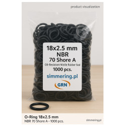 O‑Ring 18×2.5 mm NBR 70 Shore A – Oil‑Resistant Nitrile Rubber Seal – simmering.pl
