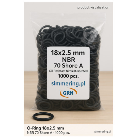 O‑Ring 18×2.5 mm NBR 70 Shore A – Oil‑Resistant Nitrile Rubber Seal – simmering.pl