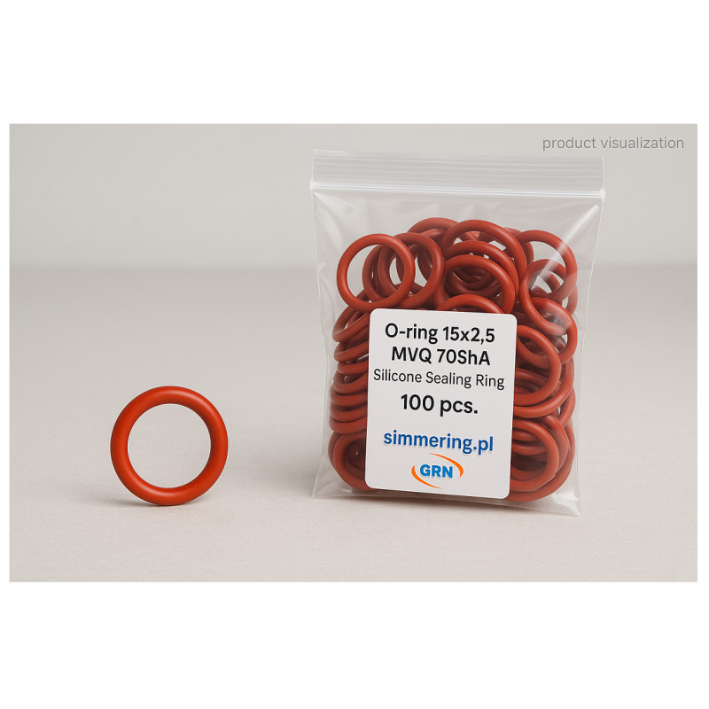 Oring 15x2,5 MVQ 70 ShA - Silikonowy O-ring