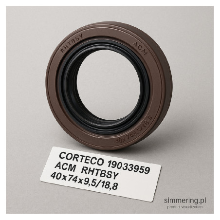 Rotary Shaft Seal CORTECO 19033959 ACM RHTBSY – Oil Seal 40×74×9.5/18.8 mm (ISUZU, Opel, Vauxhall)