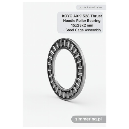 KOYO AXK1528 Thrust Needle Roller Bearing 15×28×2 mm – Steel Cage Assembly