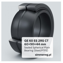 GE 60 ES 2RS CT 60×90×44 mm – Sealed Spherical Plain Bearing (Steel/PTFE)
