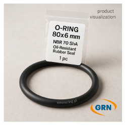 Oring 80x6 mm NBR 70 ShA – Uszczelka olejoodporna – 1 szt.