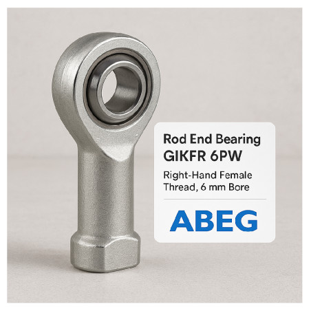 Rod End Bearing GIKFR 6PW ABEG – Right-Hand Female Thread, 6 mm Bore