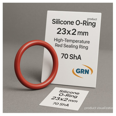 Silicone O-Ring MVQ 23x2 mm – High-Temperature Red Sealing Ring | 70 ShA