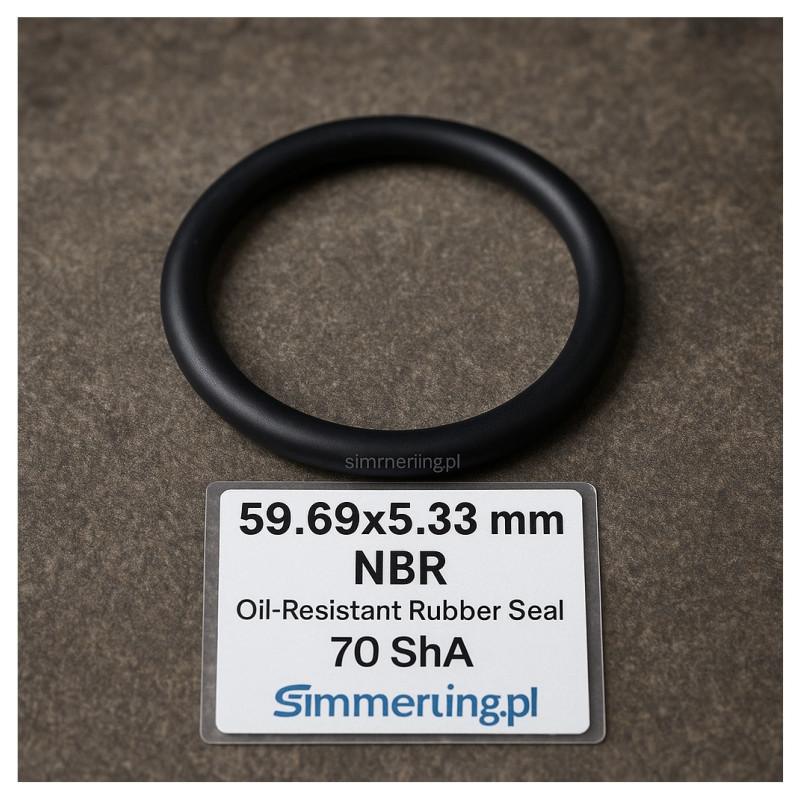 NBR O-Ring 59.69×5.33 mm 70 ShA – Oil‑Resistant Rubber Seal