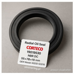 Uszczelniacz CORTECO 19019530 NBR DC 55x78x10 – Simmerring do NISSAN 43232-G3210
